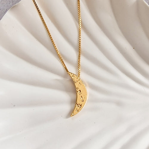 Gold Vermeil Moon Necklace