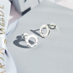 Hammered Circle Studs