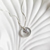Sale Silver Disc and Pearl Pendant