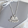 Arc Silver Pearl Necklace