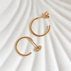 Sale Gold Vermeil Line Hammered Hoops