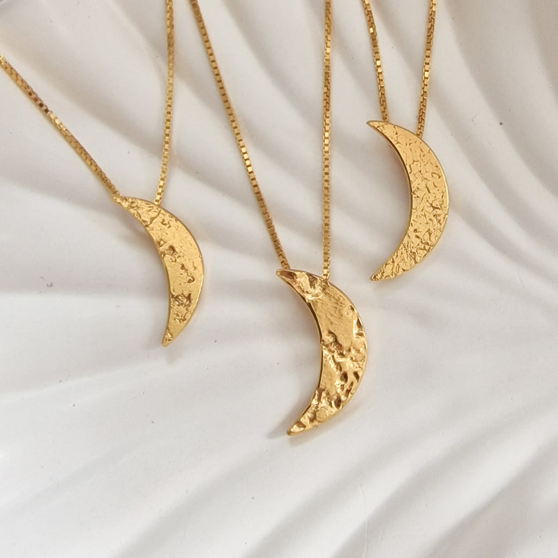 Sale Gold Vermeil Moon Necklace