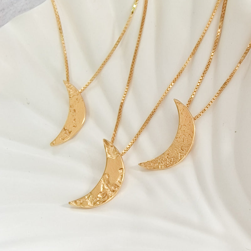 Sale Gold Vermeil Moon Necklace