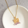 Rectangle Gold Vermeil Beaded Necklace