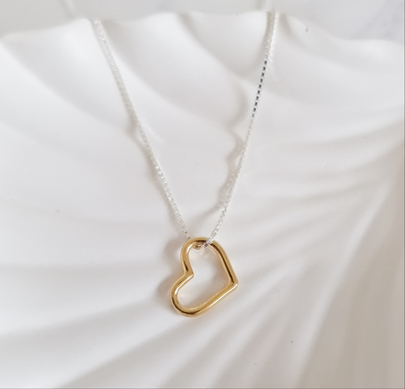 Sale Gold Love Heart Necklace