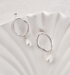 Sale Pearl Oval Drop Earrings