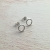 Sale Faceted Circle Stud Earrings