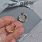 Sale Gold Vermeil Ripple Hoop Earrings