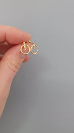 Yellow Gold Vermeil Circle Bar Stud Earrings