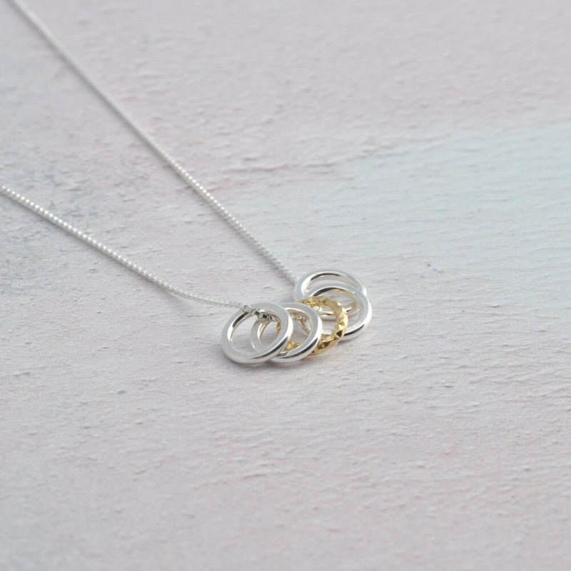 Gold and Silver Circles Necklace