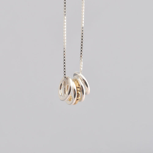 Gold and Silver Circles Necklace