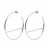 Faceted Bar Geometric Hoop Earrings