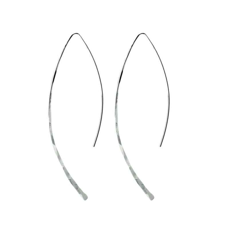 Contemporary Leaf Hoop Earrings