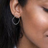 Linear Oval Wave Stud Earrings