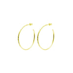 Sale Yellow Gold Mixed Texture Hoop Earrings