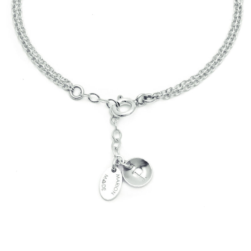 Faceted Silver Circle Bracelet