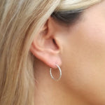 Faceted Hoop Earrings
