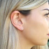 Hammered Bar Stud Earrings