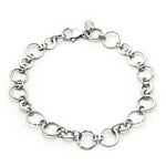 Faceted Circle Chain Link Bracelet