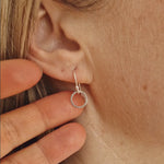 Sale Silver Dotty Circle Drop Earrings