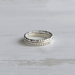 Sale Textured Stacking Rings
